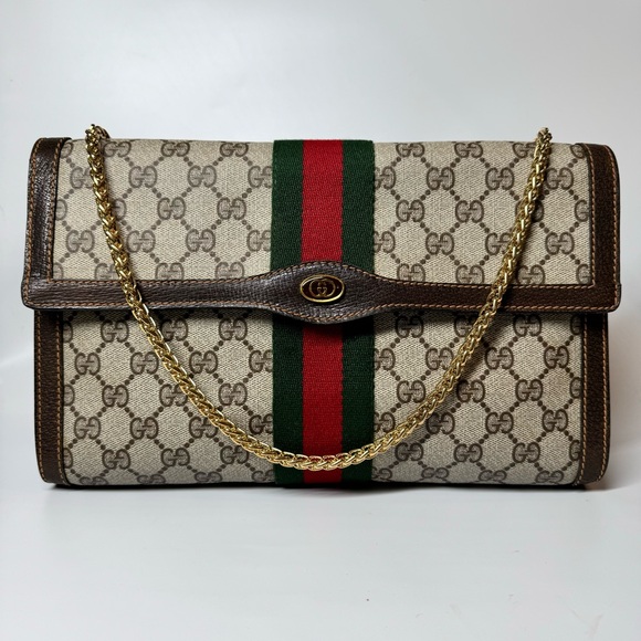♦️SOLD♦️Gucci Ophidia Sherry Line Supreme GG Monogram Clutch Crossbody Bag - Picture 14 of 16
